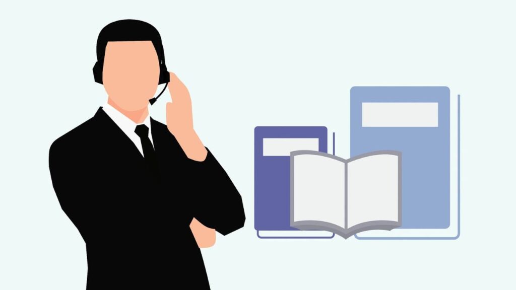 An illustration of a person working in financial advisory services 