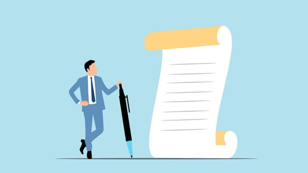 An abstract illustration depicting the legal side of a starting a business 