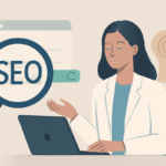 Editorial illustration of an Irish therapy practice being found in local online search